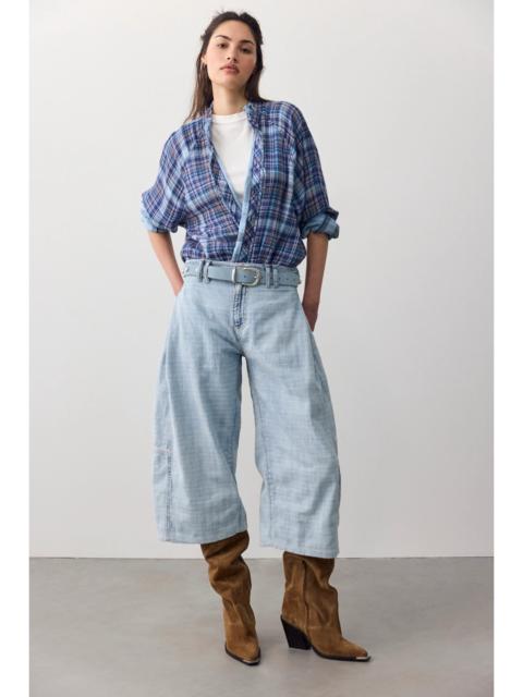 FREE PEOPLE We The Free Free To Roam Cropped Wide-Leg Jeans