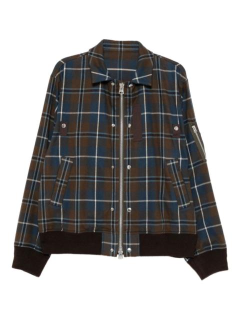 sacai checked jacket
