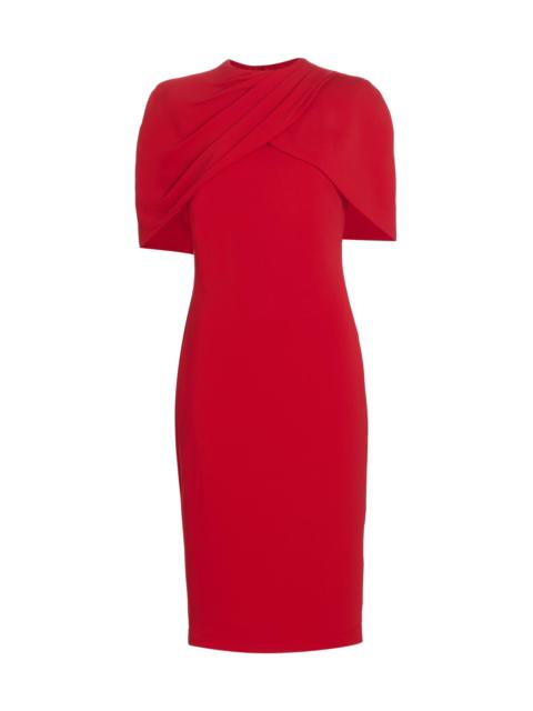 BADGLEY MISCHKA Women's Crepe Cape Shift Dress - Red