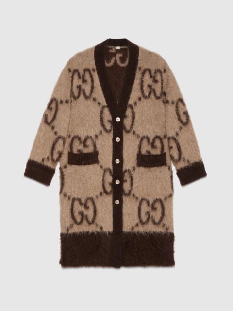 GG mohair wool long cardigan