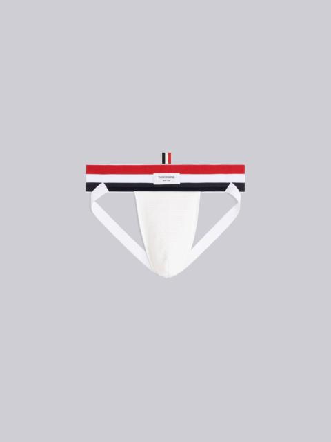 Textured Cotton Knit Elastic Jock Strap