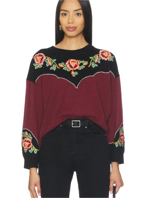 THE GREAT. The Heirloom Rose Western Pullover