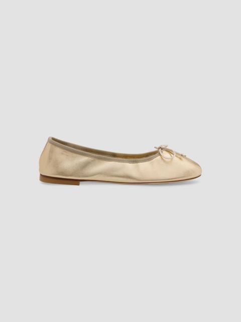 Stuart Weitzman Women's Nia Leather Ballerina Flats - Platino