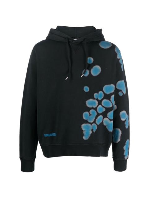 dye-print cotton hoodie