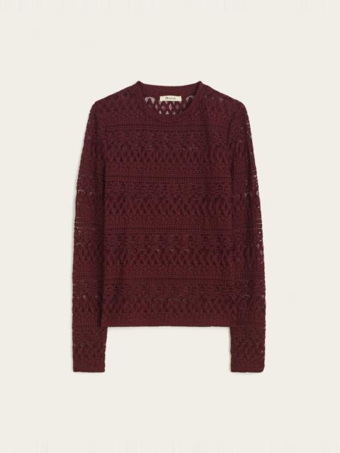 Madewell Jacquard-Lace Long-Sleeve Top