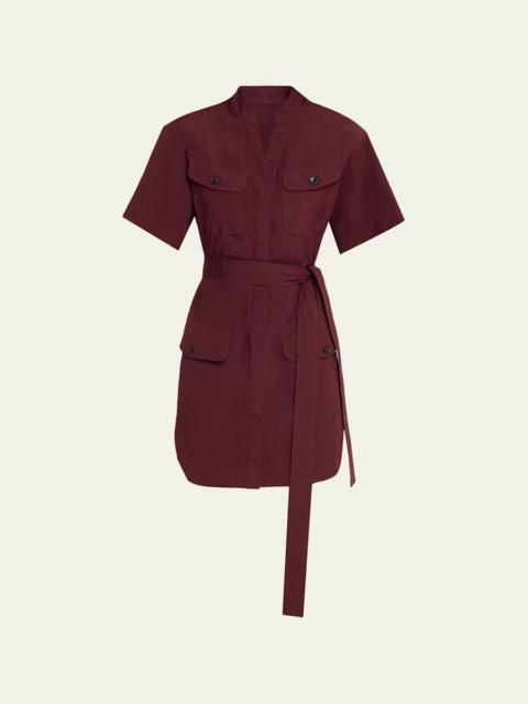 A.L.C. Quinn Short-Sleeve Twill Shirtdress