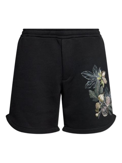 EMPORIO ARMANI embroidered cotton shorts