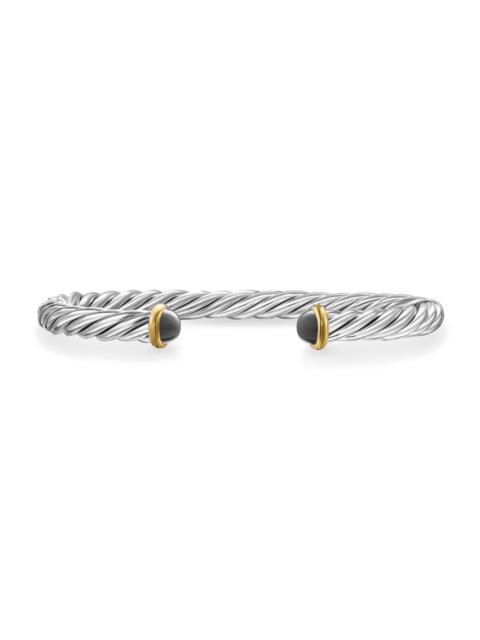 DAVID YURMAN Men's Cable Cuff Bracelet in Sterling Silver - Hematine