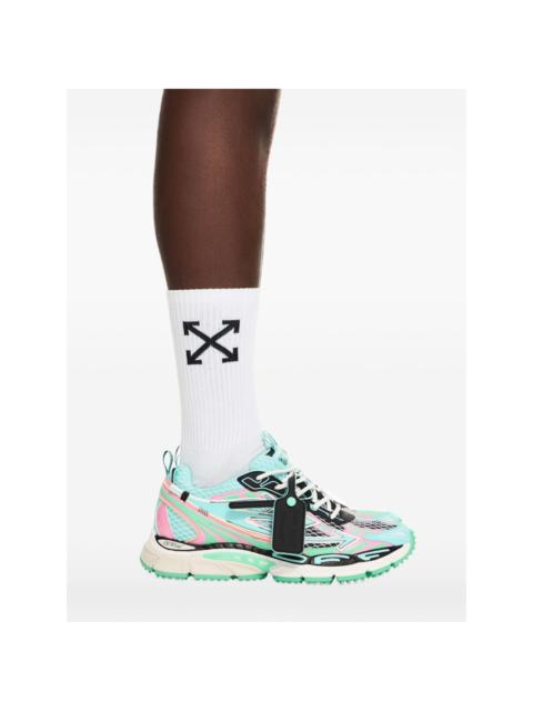 Off-White Be Right Back Fishnet arrow sneakers