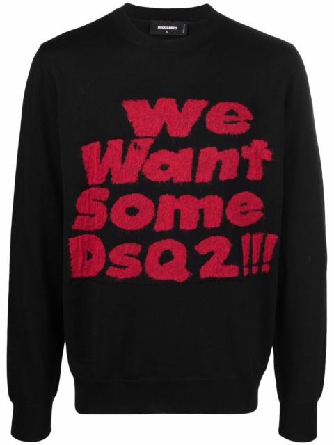 DSQUARED2 We Want Some Dsq2!!! slogan jumper