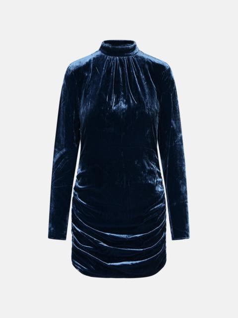 ROTATE 'VILMA' DRESS IN BLUE SILK BLEND