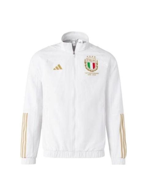 adidas Italy 125th Anniversary Jacket 'White Gold' HY5437