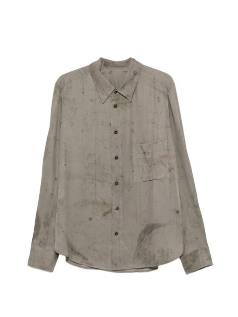 Ziggy Chen pocket print shirt