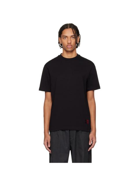 HUGO Black Gradient-Logo Cotton Jersey T-shirt