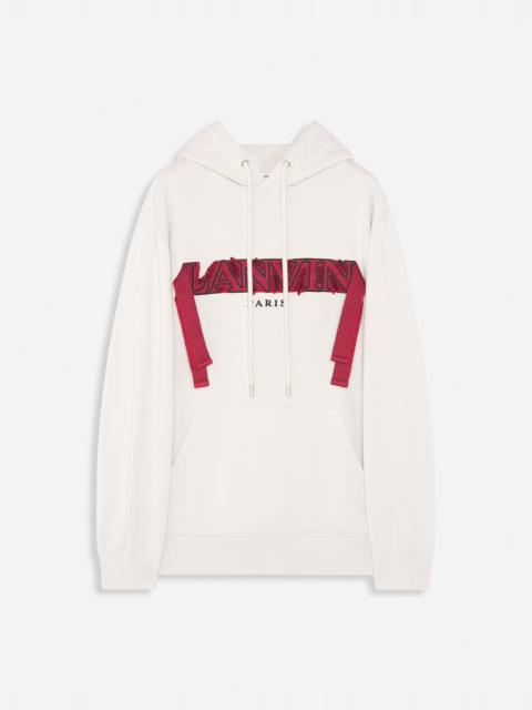 Lanvin OVERSIZED EMBROIDERED LANVIN CURB LACE HOODIE