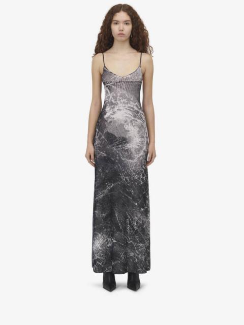 Alexander McQueen Smashed Screen Slip Dress