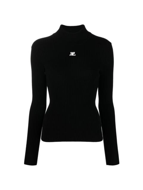 courrèges Reedition ribbed sweater