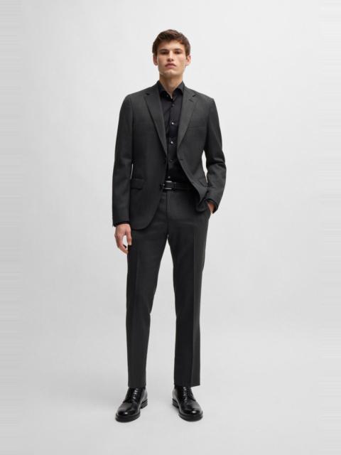 BOSS SLIM-FIT SUIT IN MICRO-PATTERNED PERFORMANCE-STRETCH WOOL