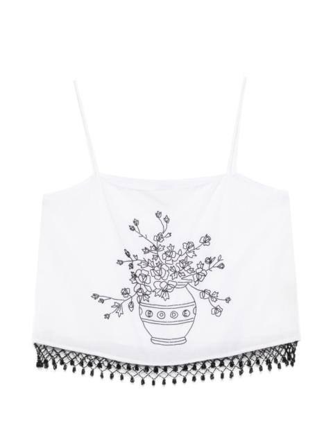 BODE Rosebloom floral-print top