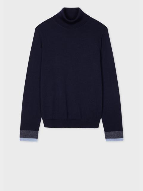 Paul Smith Women's Navy Knitted Roll Neck Sweater
