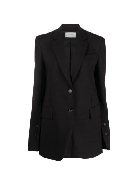 single-breasted crepe blazer