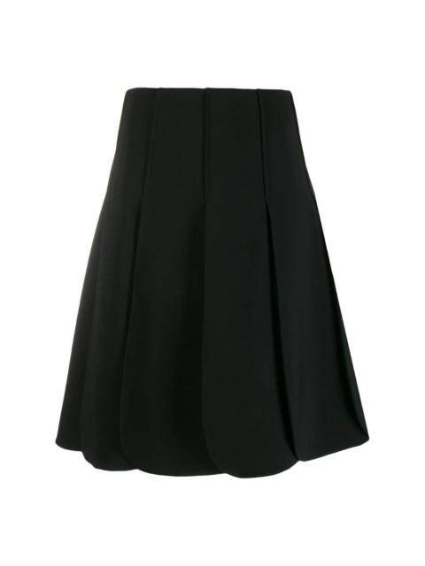 Valentino pleated A-line skirt