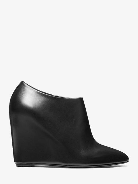 MICHAEL KORS Kasia Leather Wedge Ankle Boot