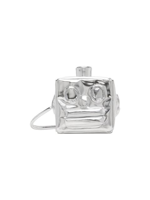 doublet Silver Small Robot Head Bag