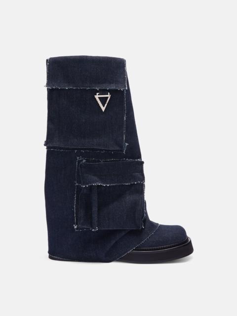 THE ATTICO ''ROBIN'' DARK BLUE FERN BOOT