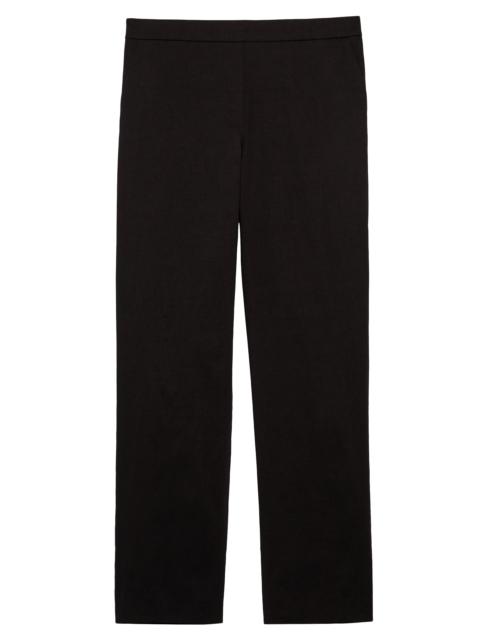 Theory Women's Treeca Linen Pull-On Crop Pants - Black