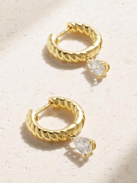 ANITA KO Zoe 18-karat gold diamond hoop earrings Gold