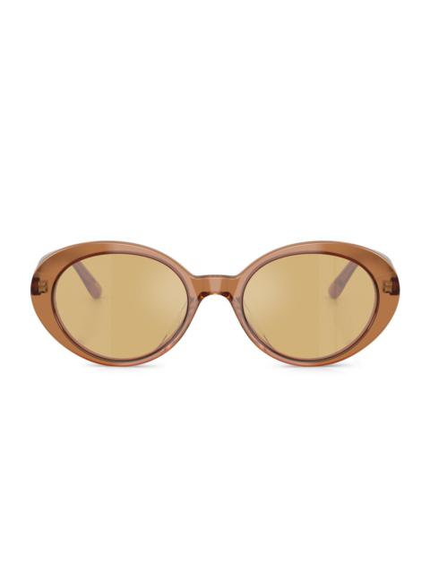 Oliver Peoples Women's 51MM Oval Sunglasses - Yellow Transparent Honey