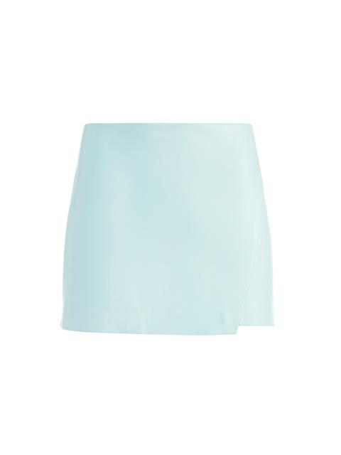 Alice + Olivia LILIA VEGAN LEATHER CROSSOVER SKIRT