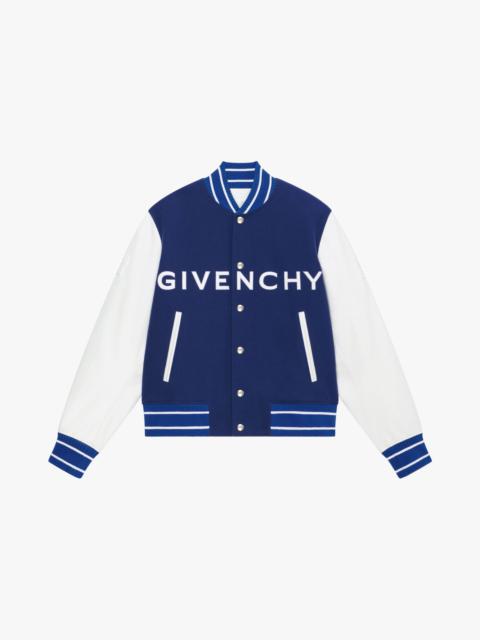 VARSITY JACKET IN WOOL AND GIVENCHY LEATHER