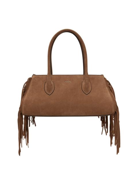 AMIRI Brown Suede Fringe Honey 40 Shoulder Bag