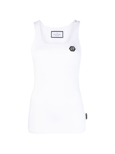 logo-patch tank top