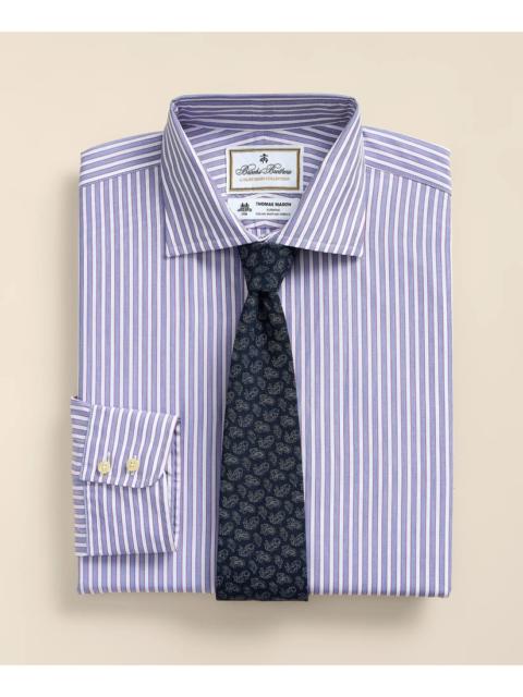 Brooks Brothers Brooks Brothers X Thomas Mason® Cotton Poplin English Collar, Stripe Dress Shirt