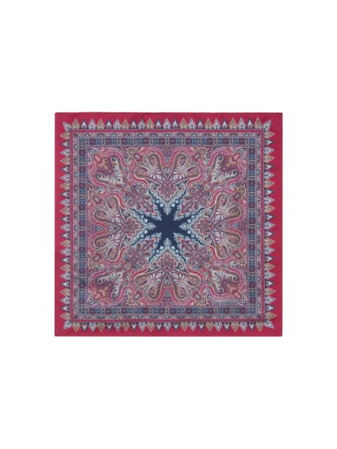 Etro floral paisley silk pocket square