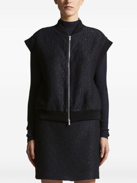 PESERICO sequin-embellished sleeveless hoodie