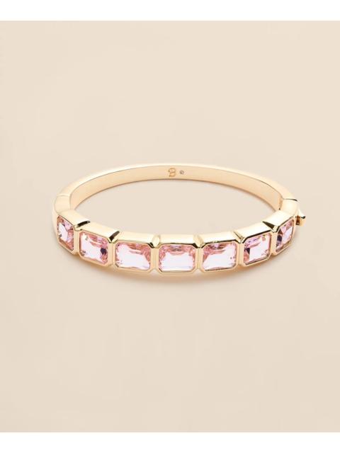 Brooks Brothers Gold-Tone Pink-Stone Bangle Bracelet