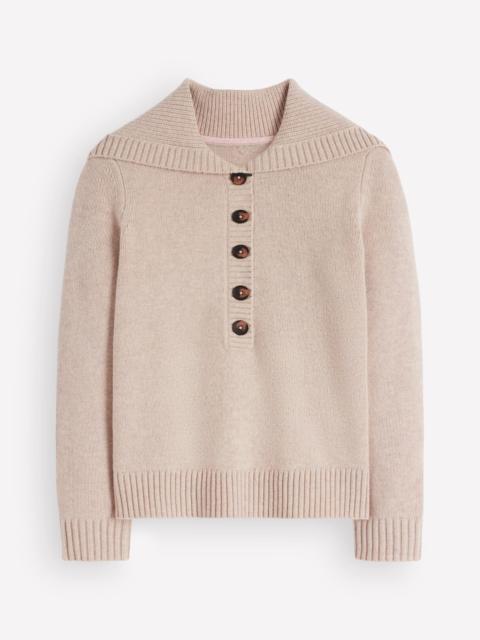 BODEN Marta Merino Wool Sailor Top-Barley