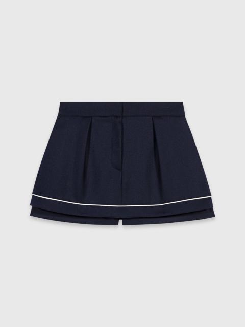maje Layered-effect suit shorts
