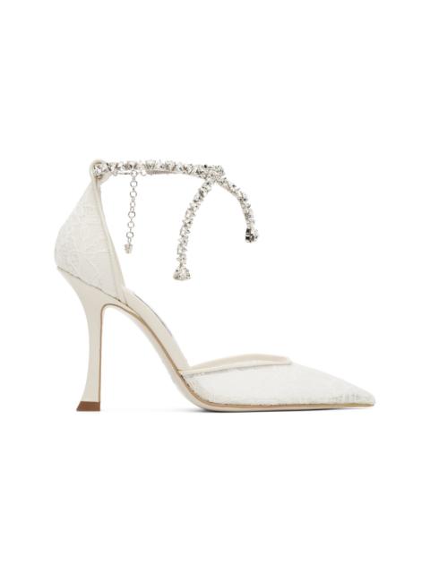 JIMMY CHOO Off-White Stevie 100 Heels