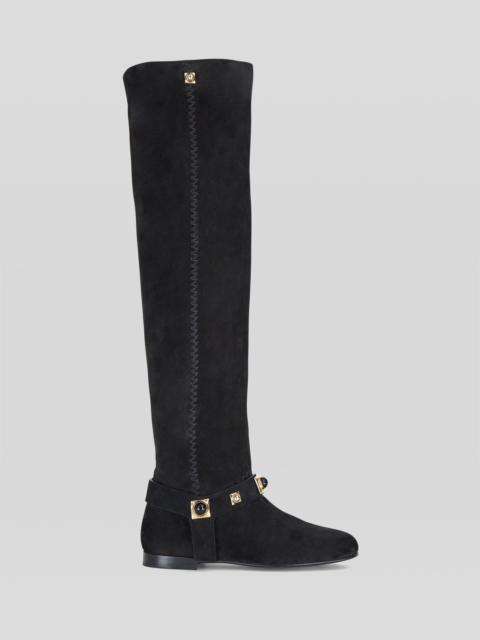 Etro CROWN ME HIGH SPLIT LEATHER BOOTS