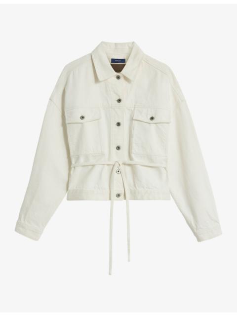 soeur Belted Denim Jacket