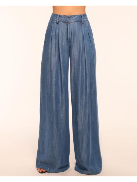 RAMY BROOK Oscar Chambray Pleated Pant