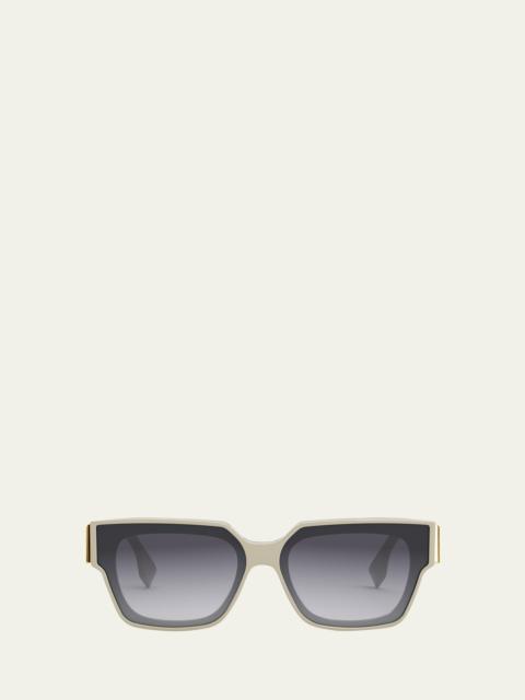 Oversized F Square Acetate Sunglasses