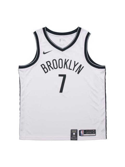 Nike Nike Basketball Jersey SW Brooklyn Nets Kevin Durant For Men White 864401-103