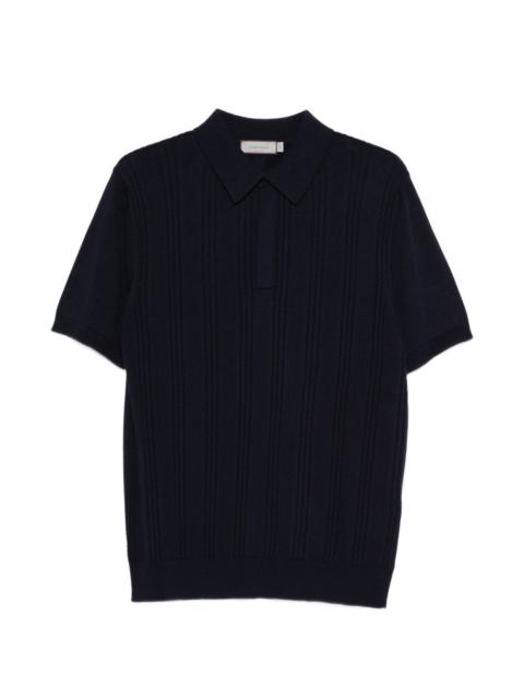 Canali short-sleeve knitted polo shirt