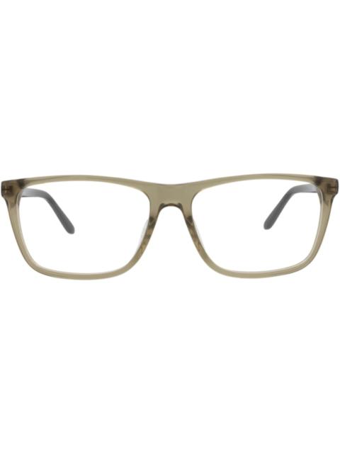 Alexander McQueen Alexander McQueen Square-Frame Acetate Optical Frames Green Silver Transparent (AM0323O-30010869-003